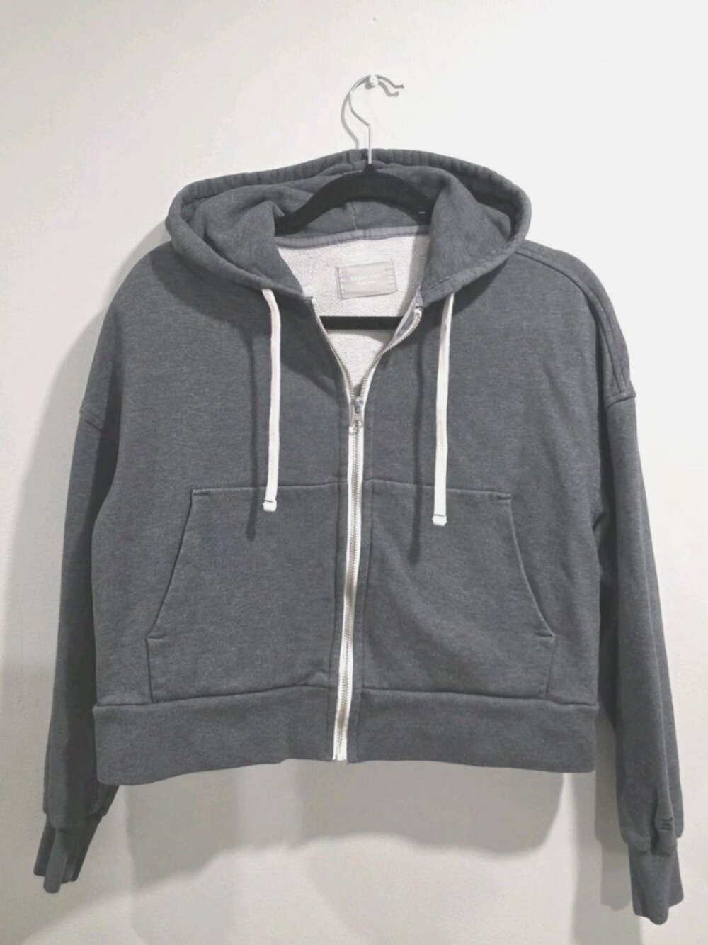 Everlane Organic Gray XSmall Cotton Womens Full Zip Hoodie w/ Pockets